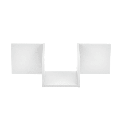 Estante de parede de design retro branca mate (60,9x19,5x19,5cm) en.casa