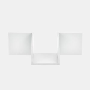Estante de parede de design retro branca mate (60,9x19,5x19,5cm) en.casa