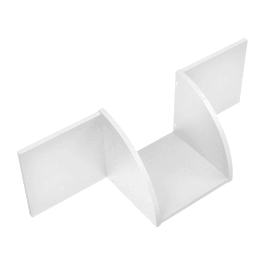 Estante de parede de design retro branca mate (60,9x19,5x19,5cm) en.casa
