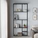 Estantería de pared Jämijärvi con 8 compartimentos abiertos acero Estantería de pared Jämijärvi con 8 compartimentos abiertos acero Negro