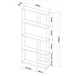 Estantería de pared Jämijärvi con 8 compartimentos abiertos acero Estantería de pared Jämijärvi con 8 compartimentos abiertos acero Negro