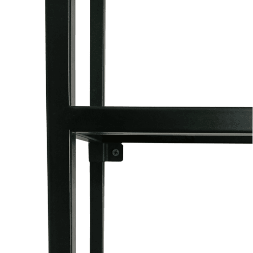 Estante de parede Jämijärvi com 8 compartimentos abertos em aço 180 x 80 x 18 cm - Preto mate en.casa