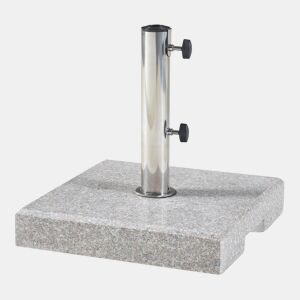 Suporte para guarda-sol Bomba granito retangular 38x38x7cm - Cinzento casa.pro