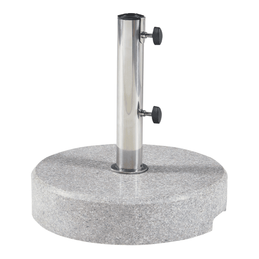Suporte para guarda-sol Bomba granito redondo Ø38x9cm - Cinzento casa.pro