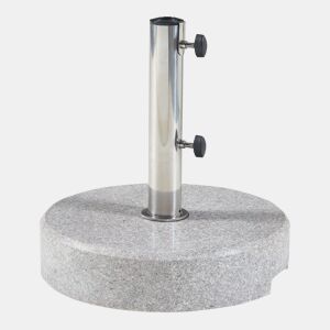 Suporte para guarda-sol Bomba granito redondo Ø38x9cm - Cinzento casa.pro
