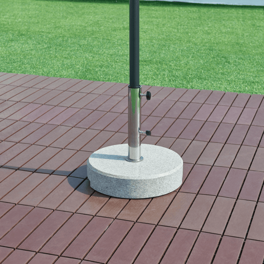 Suporte para guarda-sol Bomba granito redondo Ø38x9cm - Cinzento casa.pro