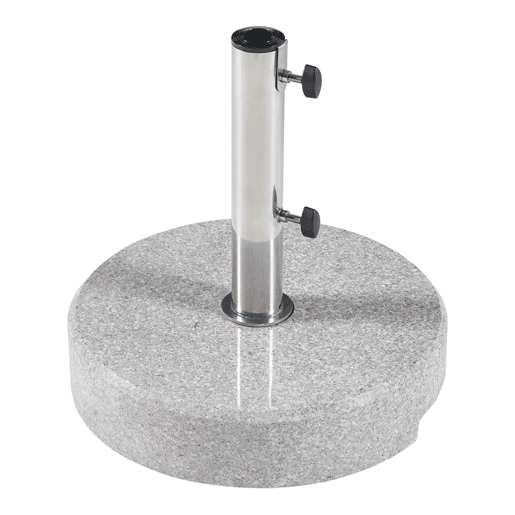 Suporte para guarda-sol Bomba granito redondo Ø38x9cm - Cinzento casa.pro