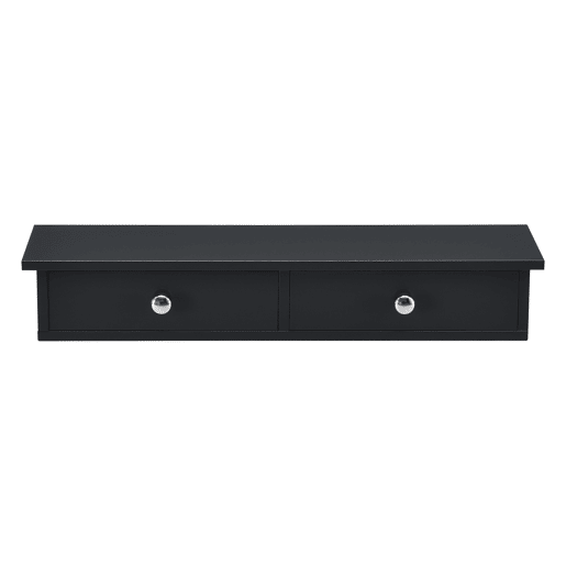 Prateleira de parede Geeste com 2 gavetas 60x15x10cm Preto en.casa