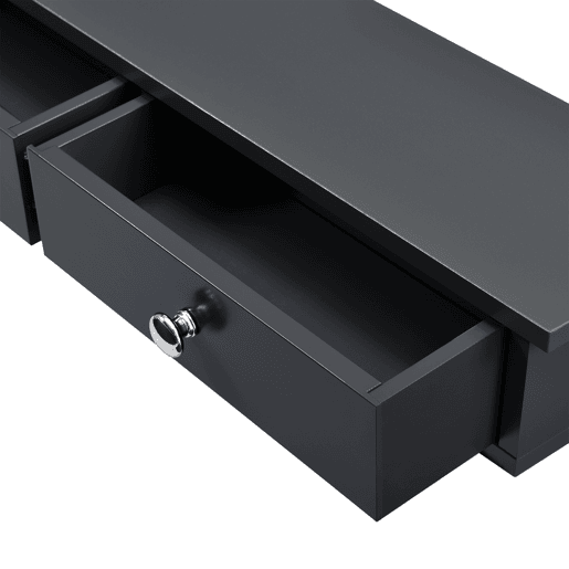 Prateleira de parede Geeste com 2 gavetas 60x15x10cm Preto en.casa