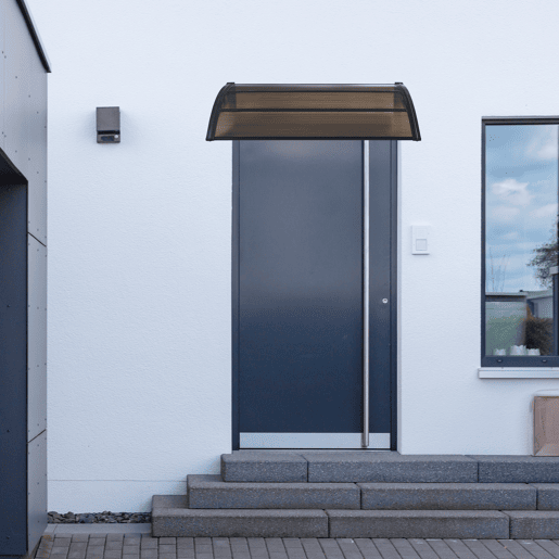 Toldo exterior Mellerud para portas com proteção policarbonato plástico 150 x 100 cm - Preto e castanho en.casa Toldo exterior Mellerud para portas com proteção policarbonato plástico 150 x 100 cm - Preto e castanho en.casa