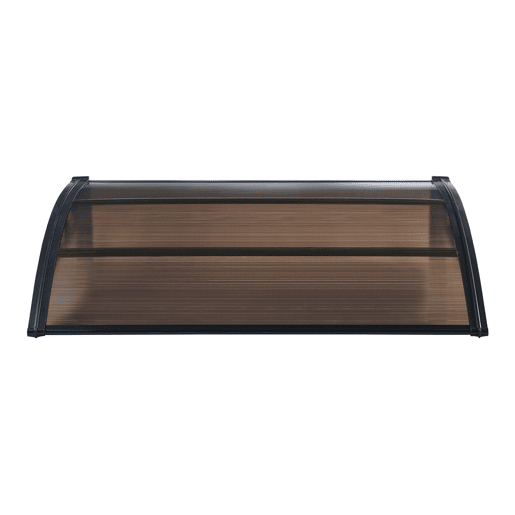Toldo exterior Mellerud para portas com proteção policarbonato plástico 150 x 100 cm - Preto e castanho en.casa Toldo exterior Mellerud para portas com proteção policarbonato plástico 150 x 100 cm - Preto e castanho en.casa