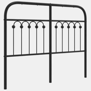 vidaXL Cabeceira de cama 120 cm metal preto