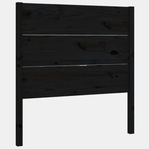 vidaXL Cabeceira de cama 96x4x100 cm pinho maciço preto