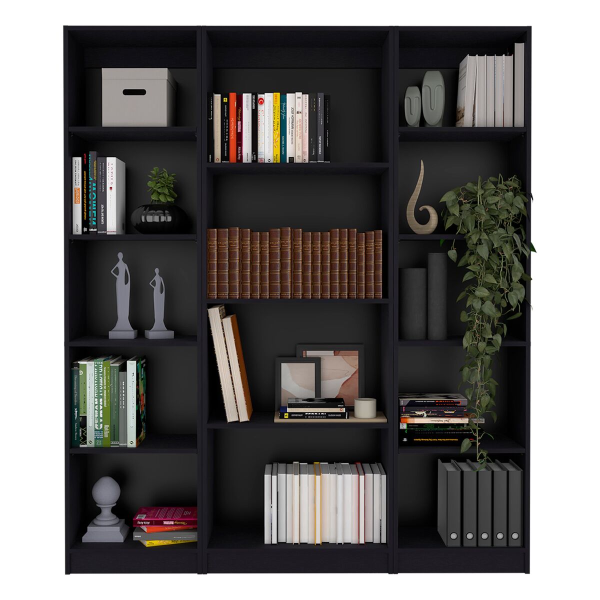 Set de estanteria de oficina home de 3 piezas en melamina