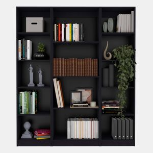 Hidra Elegance Combo: Set de Três Bibliotecas com Design Minimalista, Grande Estilo e Espaços Abertos para Exposição