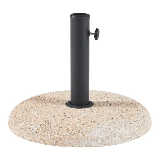 Suporte para guarda-sol Bitritto Circular Ø45 x 6 cm Betão - Bege Aspeto gravilha casa.pro
