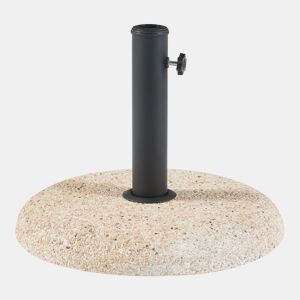 Suporte para guarda-sol Bitritto Circular Ø45 x 6 cm Betão - Bege Aspeto gravilha casa.pro