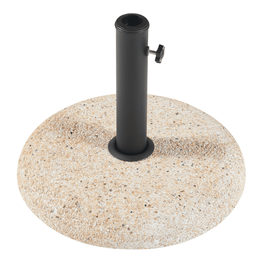 Suporte para guarda-sol Bitritto Circular Ø45 x 6 cm Betão - Bege Aspeto gravilha casa.pro