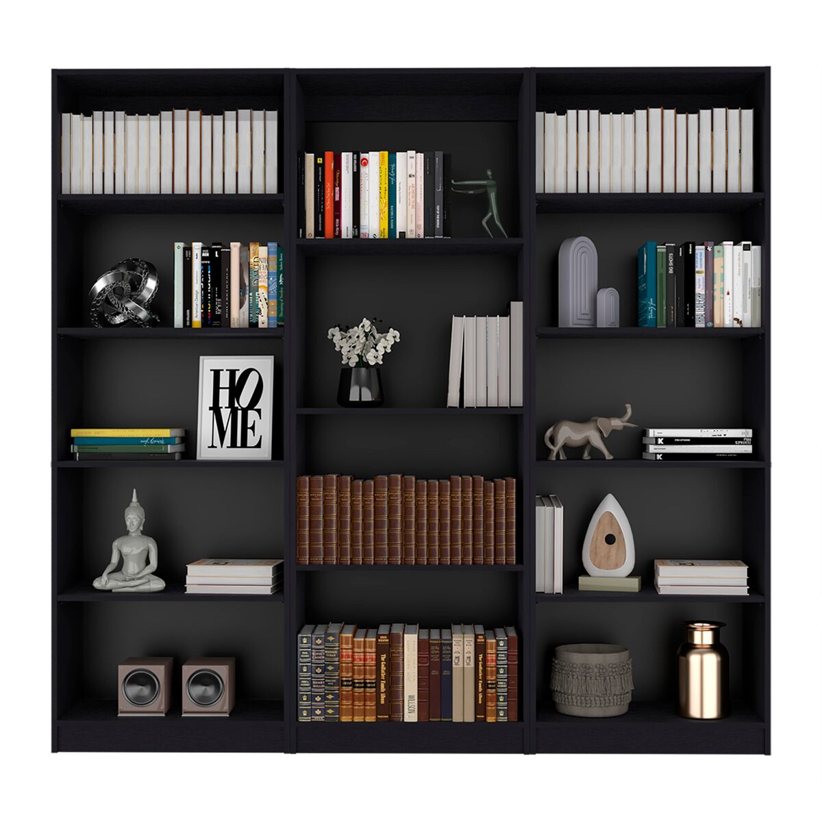 Set de estanteria de oficina home de 3 piezas en melamina