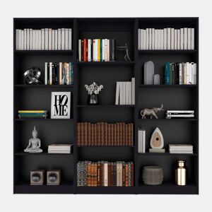 Galen Living Triplo: Combo de Bibliotecas Modernas, Estilo Atemporal e Funcionalidade Ótima para Salões Contemporâneos