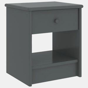 vidaXL Mesa de cabeceira 35x30x40 cm pinho maciço cinzento-escuro