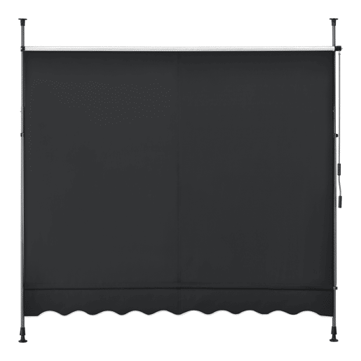 Toldo articulado com varas telescópicas 250 x 120 x 220-309 cm Preto pro.tec