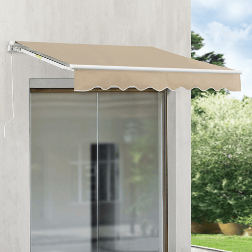 Toldo Articulado Bitonto Retráctil Manual 300 x 250 cm Bege en.casa