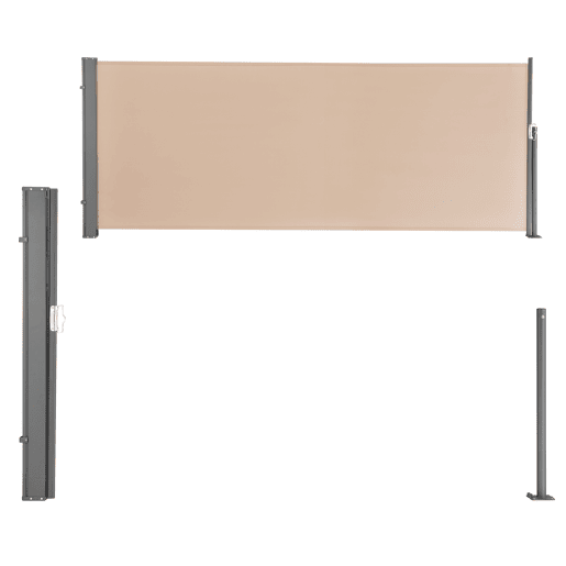 Toldo lateral exterior Mulhacén 120 x 300 cm Bege  Cor de areia pro.tec