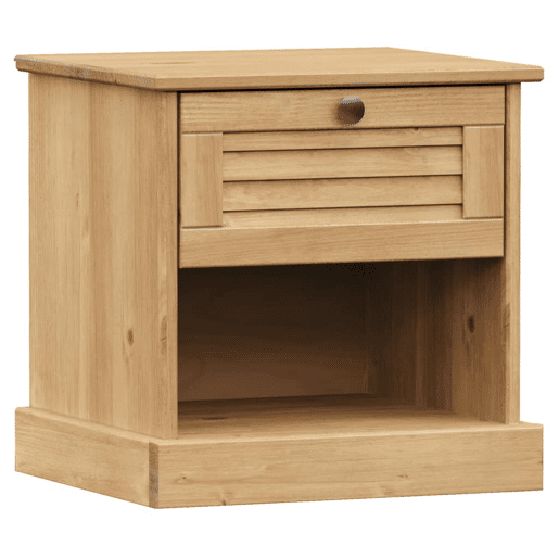 vidaXL Mesa de cabeceira VIGO 42x35x42 cm madeira de pinho maciça