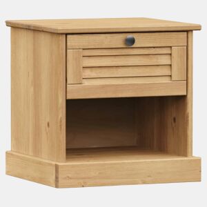 vidaXL Mesa de cabeceira VIGO 42x35x42 cm madeira de pinho maciça