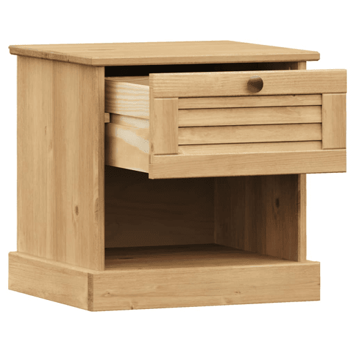vidaXL Mesa de cabeceira VIGO 42x35x42 cm madeira de pinho maciça