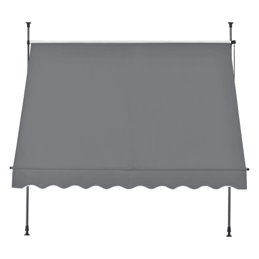 Toldo articulado com varas telescópicas 200 x 120 x 220-309 cm Cinzento médio pro.tec