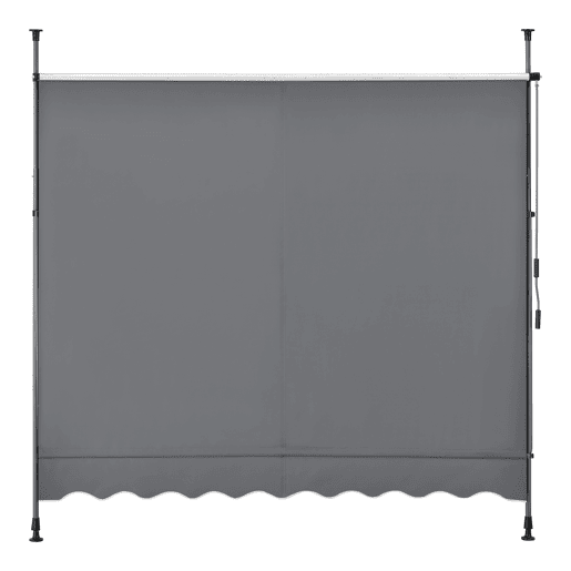 Toldo articulado com varas telescópicas 200 x 120 x 220-309 cm Cinzento médio pro.tec