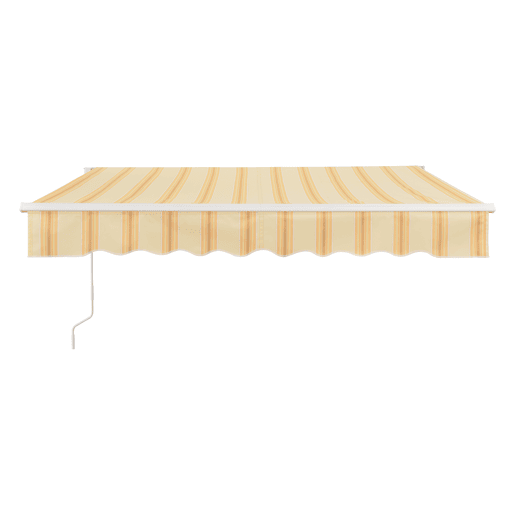 Toldo Articulado Bitonto Retráctil Manual 350 x 250 cm Amarelo e Branco en.casa