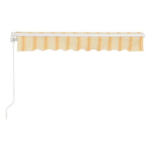 Toldo Articulado Bitonto Retráctil Manual 350 x 250 cm Amarelo e Branco en.casa