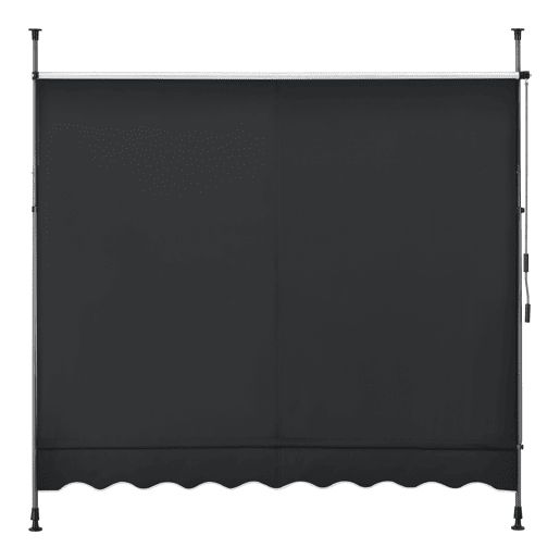 Toldo articulado com varas telescópicas 400 x 120 x 220-309 cm Preto pro.tec