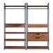Conjunto de 2 percheros Larem con 2 cajones y 7 estantes Conjunto de 2 percheros Larem con 2 cajones y 7 estantes Negro/ Madera