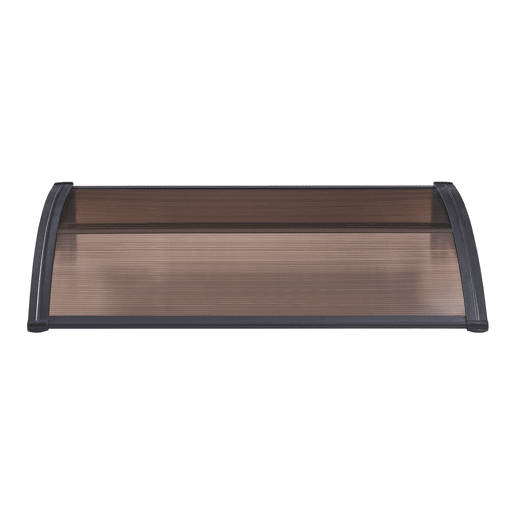 Toldo exterior Mellerud para portas com proteção policarbonato  plástico 100 x 60 cm - Preto e castanho en.casa