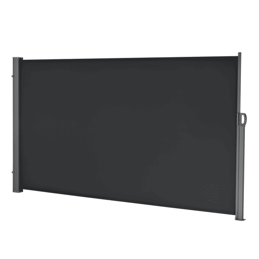 Toldo lateral exterior Mulhacen extensível 180 x 300 cm Preto pro.tec