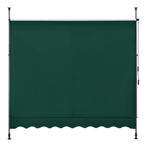 Toldo articulado com varas telescópicas 200 x 120 x 220-309 cm Verde escuro pro.tec