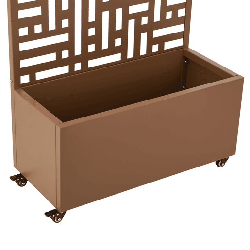 Divisória Bernalda com plantador de aço 190x82x38cm - Castanho casa.pro