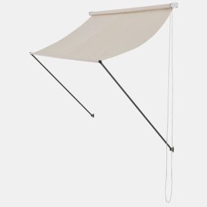 Toldo de aço extensível para terraço exterior Málaga 150 x 120 cm - Bege pro.tec