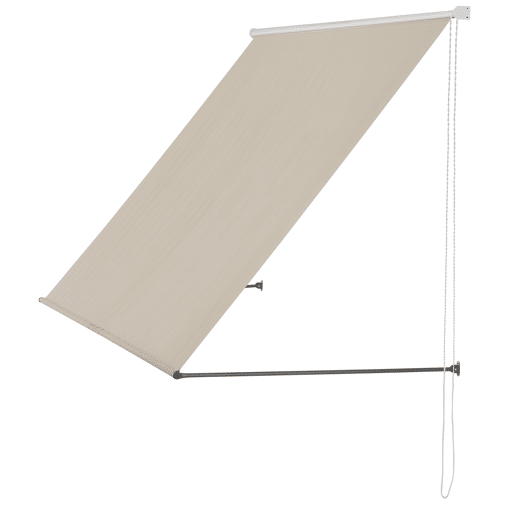 Toldo de aço extensível para terraço exterior Málaga 150 x 120 cm - Bege pro.tec
