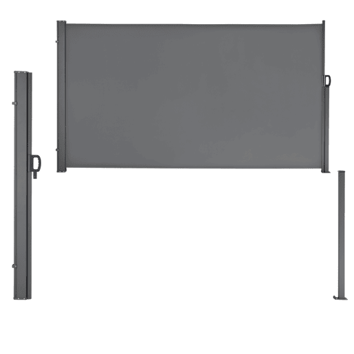 Toldo lateral exterior Mulhacen extensível 160 x 300 cm cinzento médio pro.tec