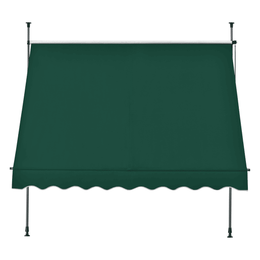 Toldo articulado com varas telescópicas 250 x 120 x 220-309 cm Verde escuro pro.tec