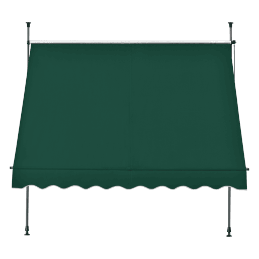 Toldo articulado com varas telescópicas 150 x 120 x 220-309 cm Verde escuro pro.tec