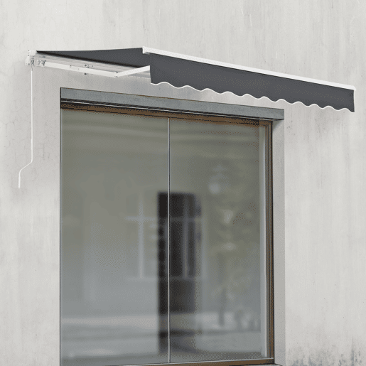 Toldo Articulado Bitonto Retráctil Manual 250 x 200 cm Cinzento Escuro en.casa