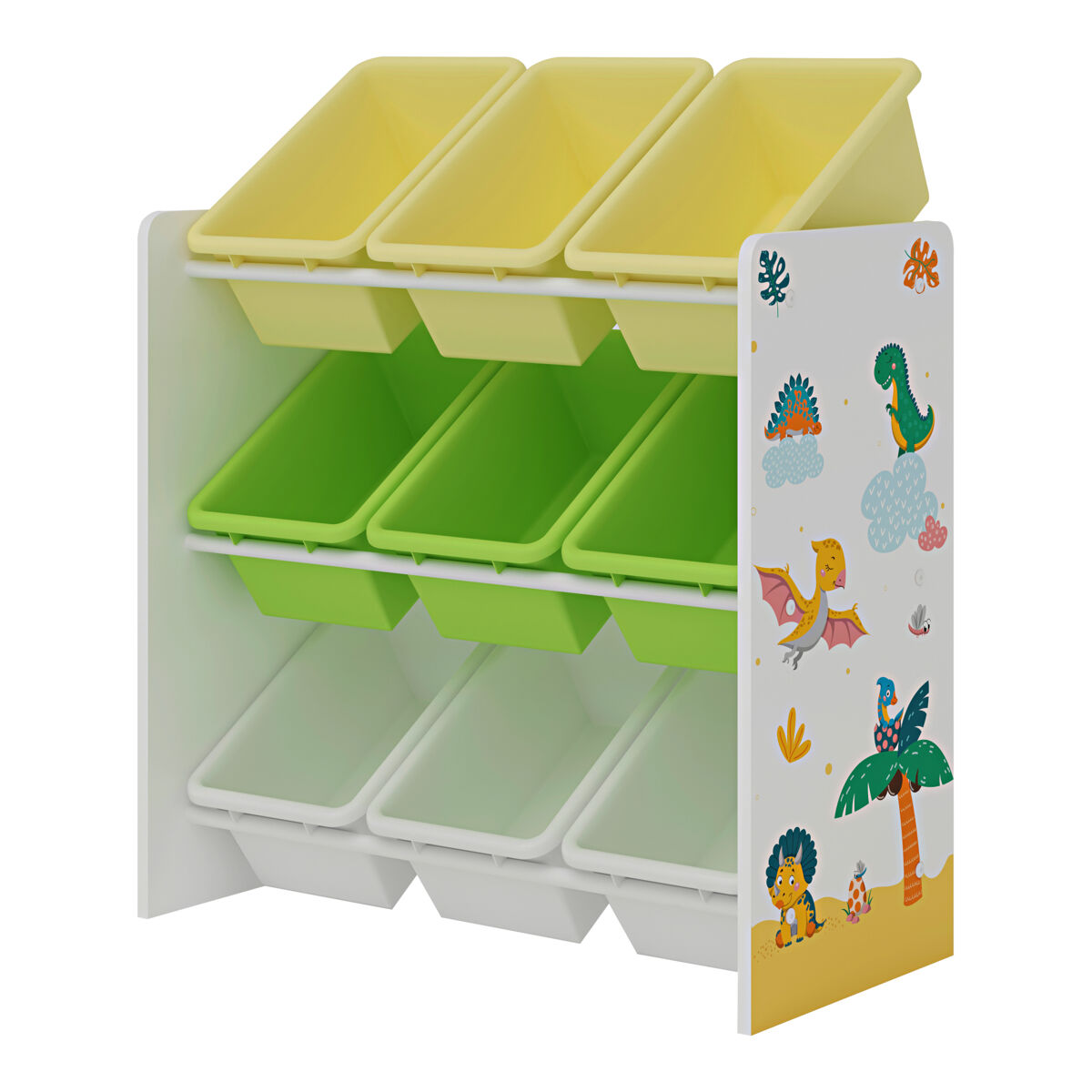 Estantería para niños Muxía 3 niveles aglomerado 62 Blanco/ Verde
