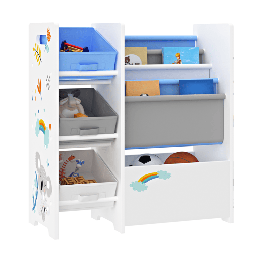 Estante para crianças Vimianzo motivo koala aglomeradotela 60 x 65 x 30 cm multicolor en.casa
