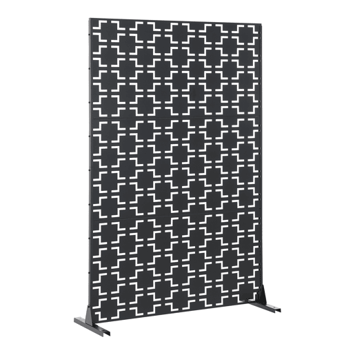 Divisória Basciano com design atrativo em aço 180x120x40cm - Preto casa.pro